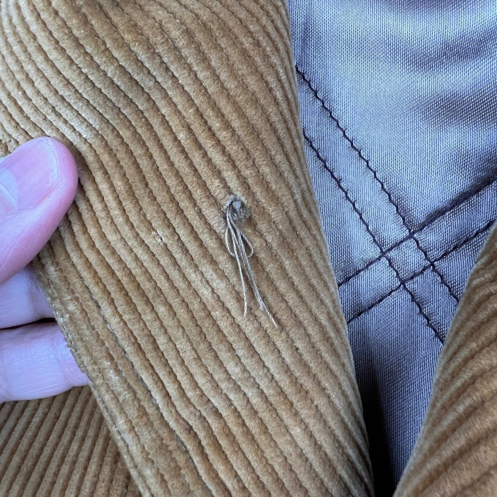 VTG‎ Europe Craft Mens Corduroy Blazer Tan Suede Elbow Patches 70s Sport Coat - Picture 4 of 16